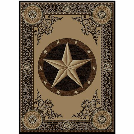 SLEEP EZ 7 ft. 10 in. x 9 ft. 10 in. Arlington Rectangle Area Rug - Black SL3082251